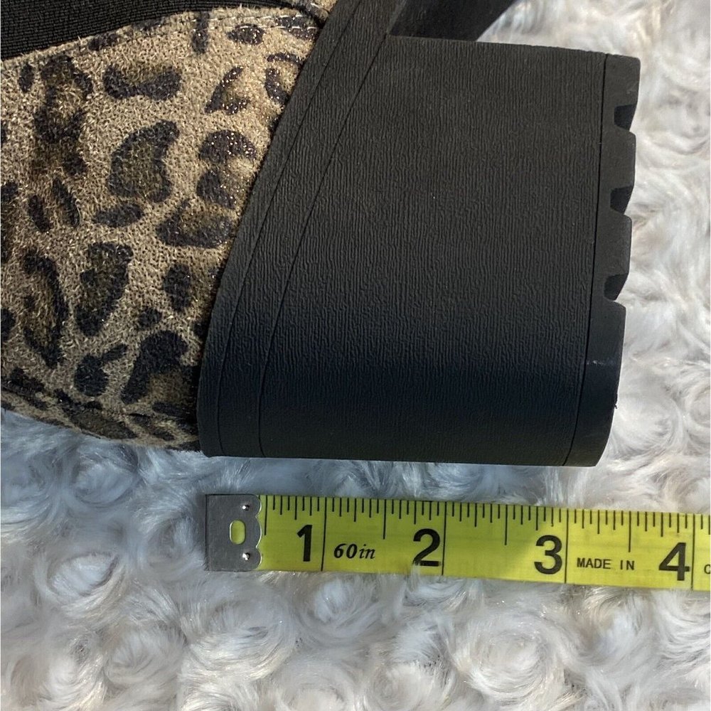 Xappeal Size 9 Laura Chunky Heeled Booties Cheetah Print Gold Fleck - Picture 10 of 10